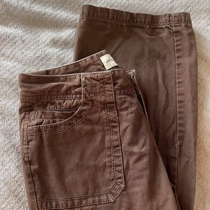 Low-rise light brown pants